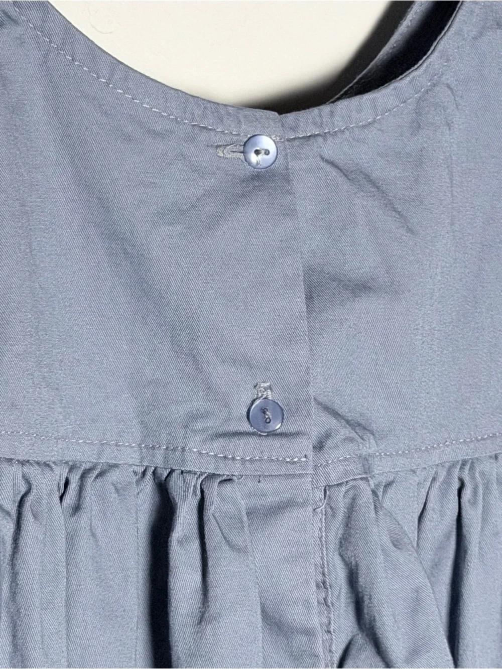 100% Cotton Lele for Kids Toddler Girls Cold-Shoulder Dress in Dusty Blue